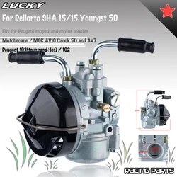 Carburetor for Dellorto SHA 15/15 Youngst 50 2007-2011 Peugeot 102 MBK 51 AV10 AV7 2 Stroke Moped 15mm Carburetor SHA4 SAH15