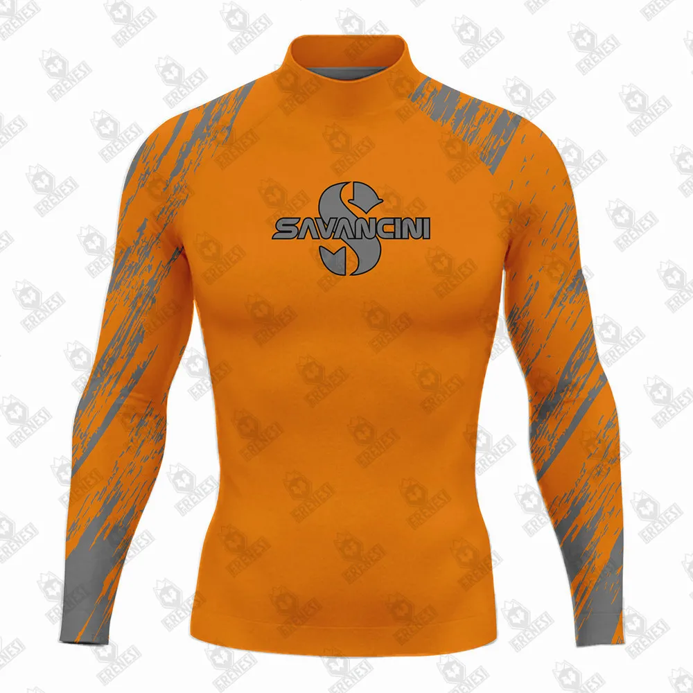 Traje de baño de manga larga para hombre, camiseta de Surf con protección UV50 +, secado rápido, Camisa ajustada para Surf y buceo, ropa de