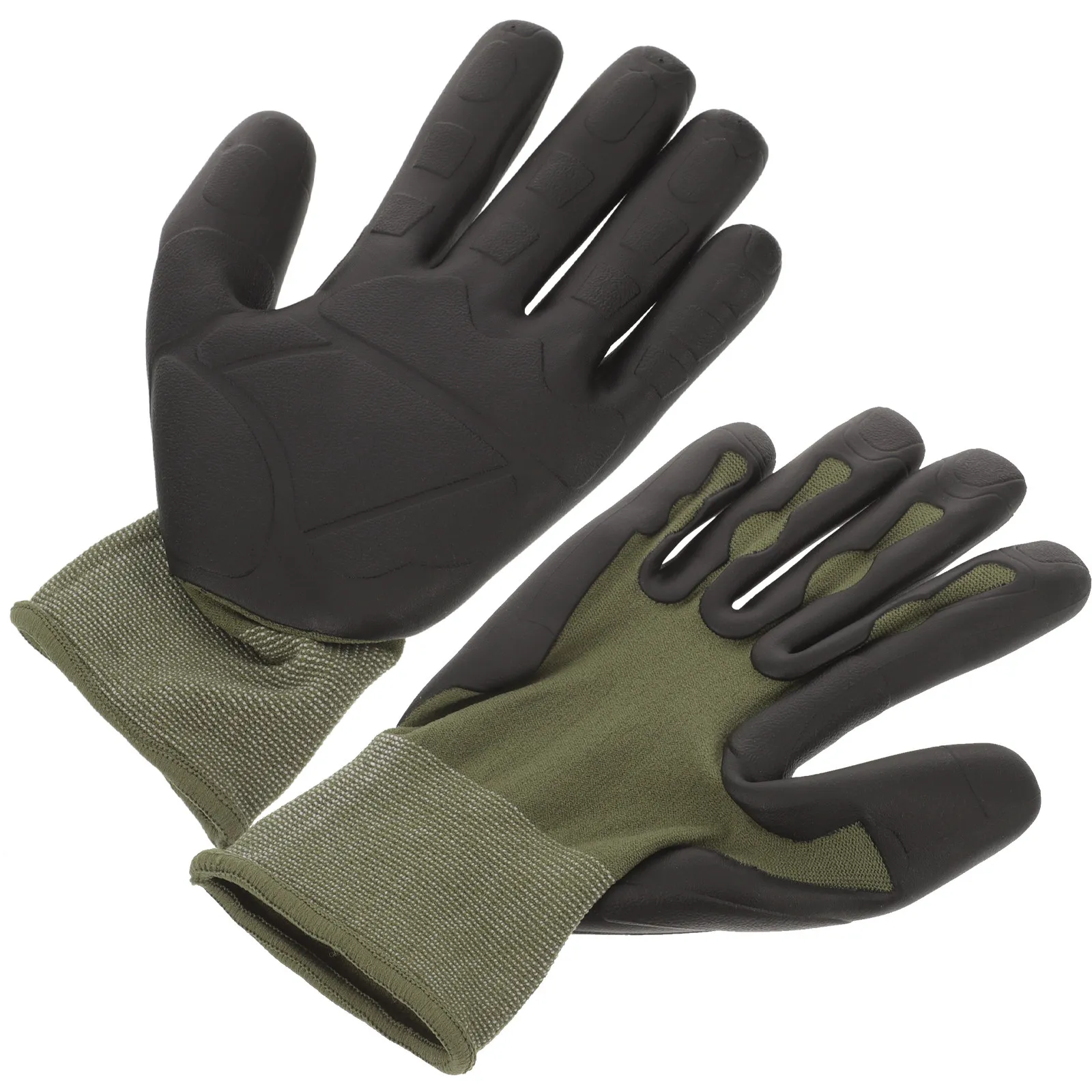 

1 Pair Protective Gloves Abrasion Acid Alkali Resistant Non Slip Ergonomic Work Gloves for Men Outdoor Industrial Cleaning