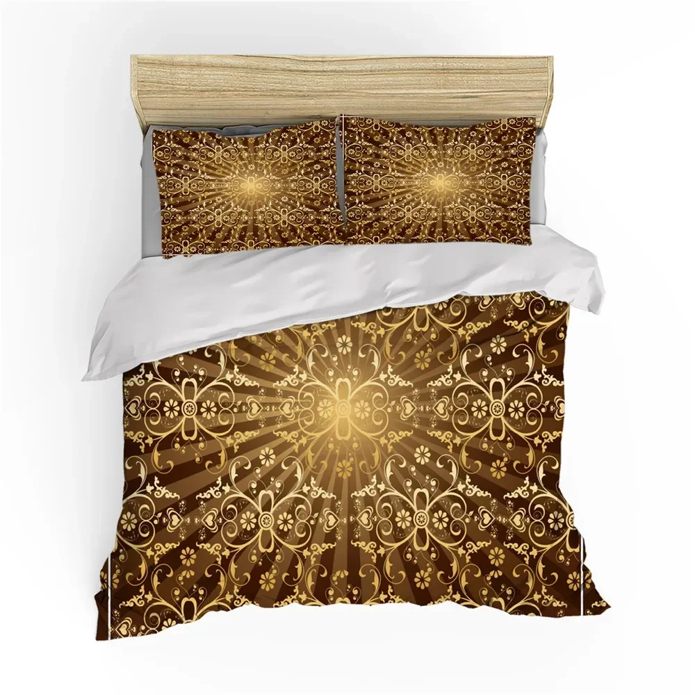 

European Retro Bedding Set Duvet Cover Pillowcase Beautiful Pattern Bedspread for Home Bedroom New Duvet Cover Bed Set Quilt