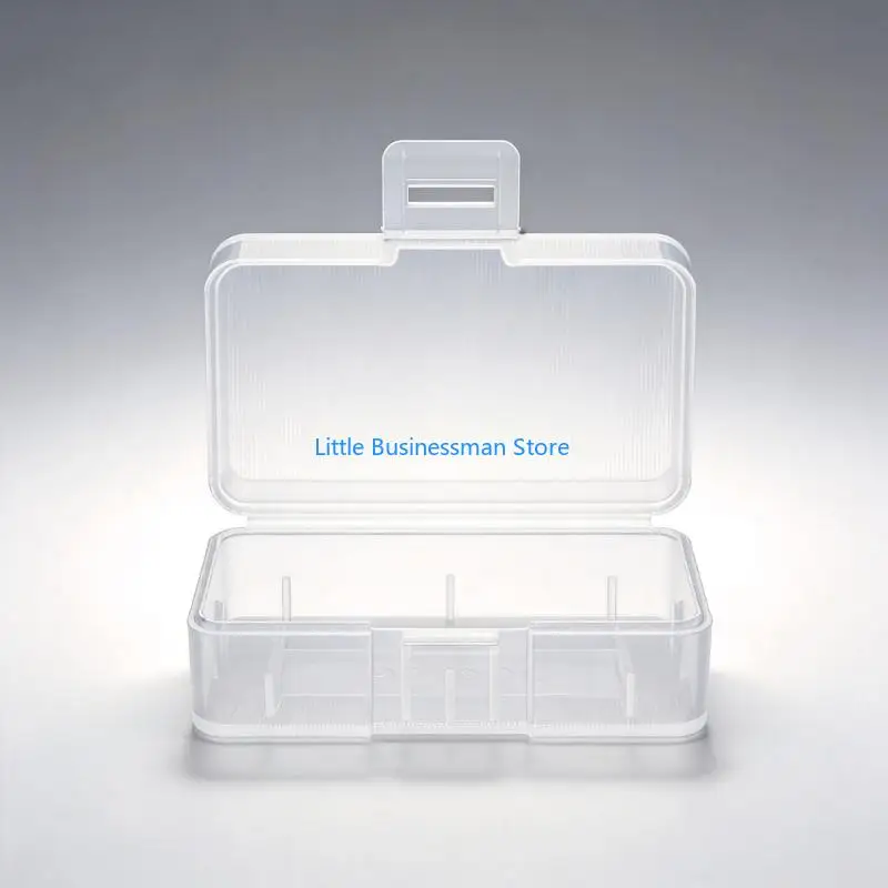 9V Battery Holder Box, Compact Plastic Storage Case with Snap-Close Lid for Spare Battery Organization in Home or Toolbox M76A