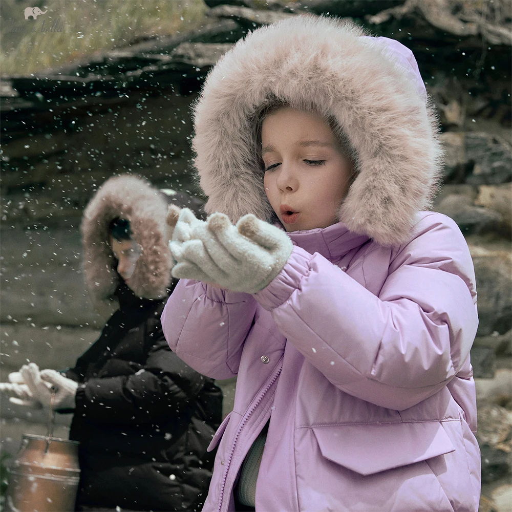 

Утепленная пуховая парка Dave Bella для девочек и мальчиков, детские зимние теплые пуховые пальто с капюшоном, непромокаемая верхняя одежда, одежда DK4254239