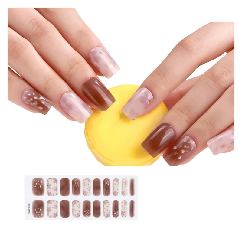 Convenient Gel Nail Polish Stickers Full Wraps Quick and Easy Nail Decoration Solution No Professional Skills Needed