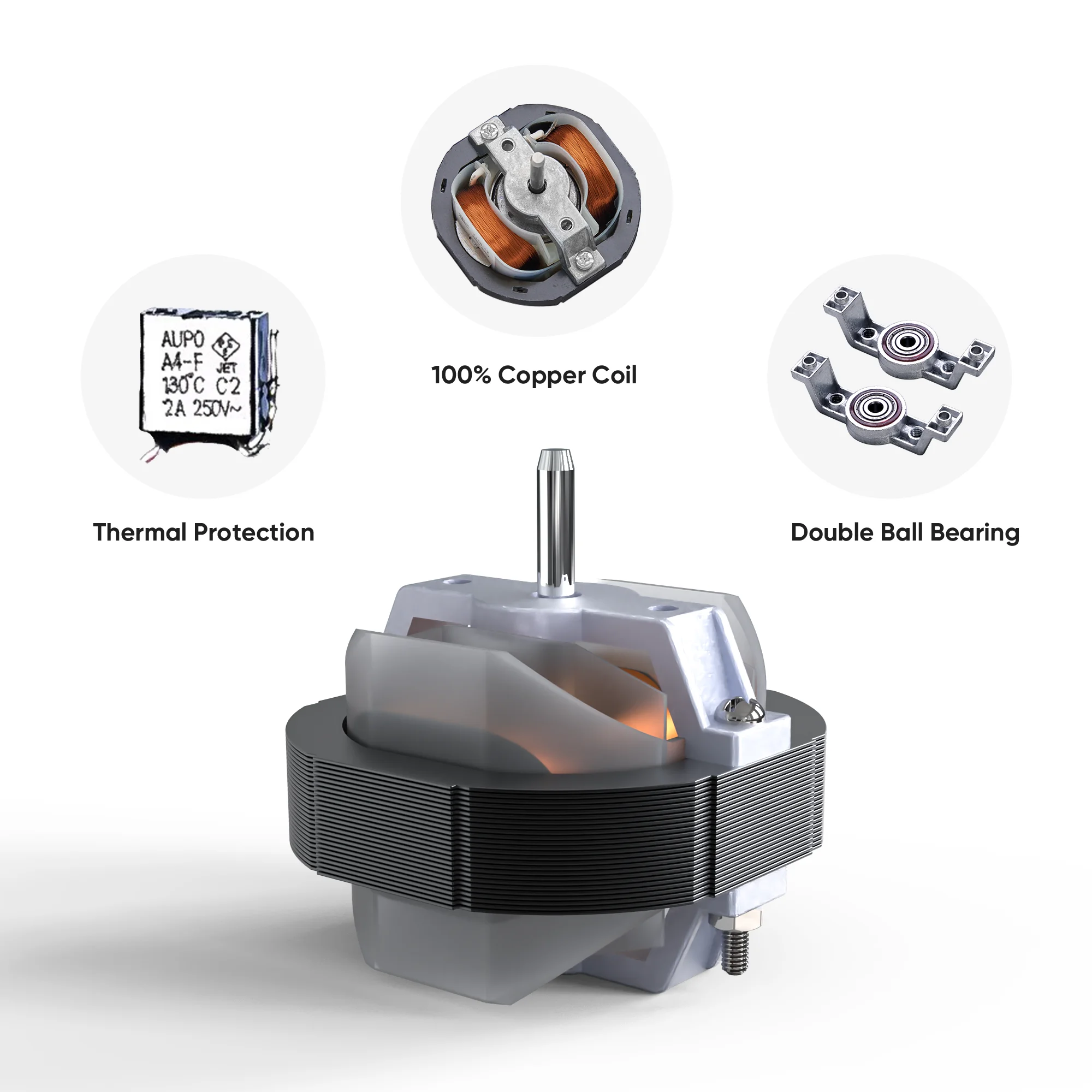 مروحة حمام عادم للجدران والسقف ، محرك محمل كروي ، صمام خلفي ، قناة V ، 5 في ، من من من من من من من الخلف