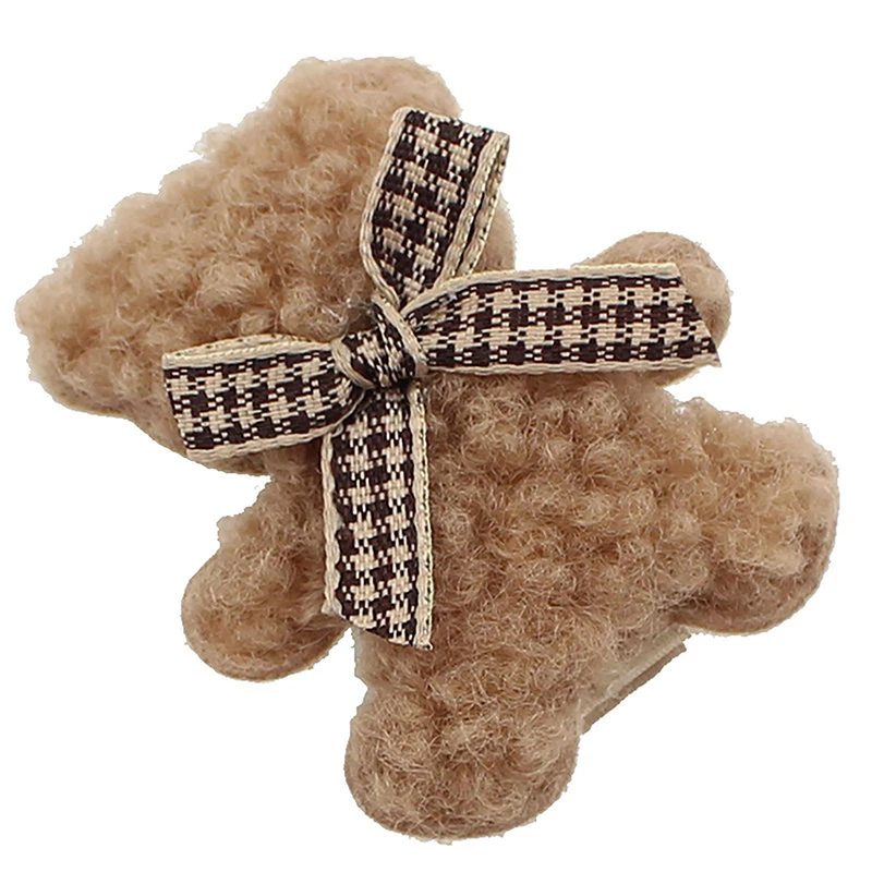 Durable Bow Knot Plush Bear Hair Clip A Must-have For Gatherings Womens Hairpin Hair Accessories Exquisite And Beautiful Hairpin