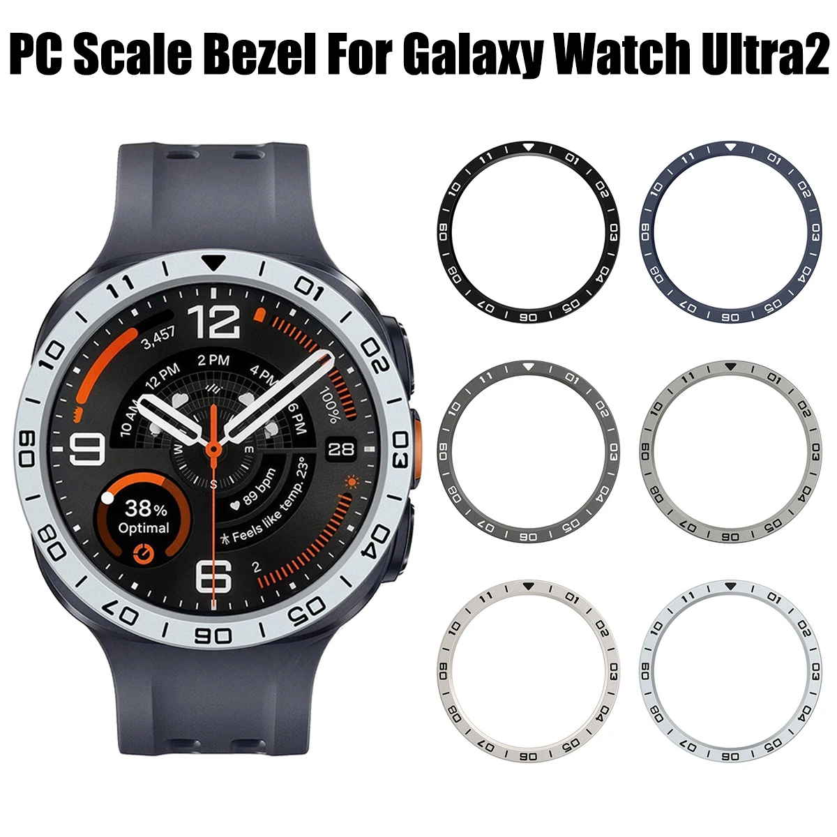 PC Bezel Ring Case For Samsung Galaxy Watch Ultra 2 With Scale Bezel Frame For Galaxy Watch Ultra 2026 47MM Cover Accessories