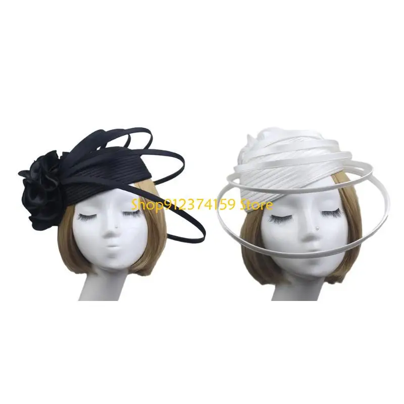 

G5AE TeaParty Derby Fascinator Derby Hat for Women Exaggerated Headwear