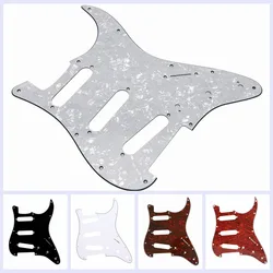 1pcs Electric Guitar Pickguard 3 Ply 11 Holes SSS for FD ST Style Guitar Parts with Screw