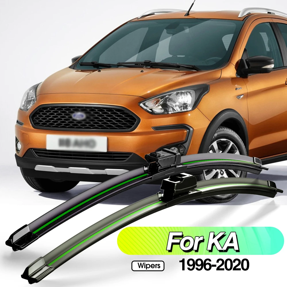 For Ford KA MK1 MK2 MK3 1996-2020 2pcs Front Windshield Wiper Blades Windscreen Window Accessories 1998 2000 2008 2010 2015 2019