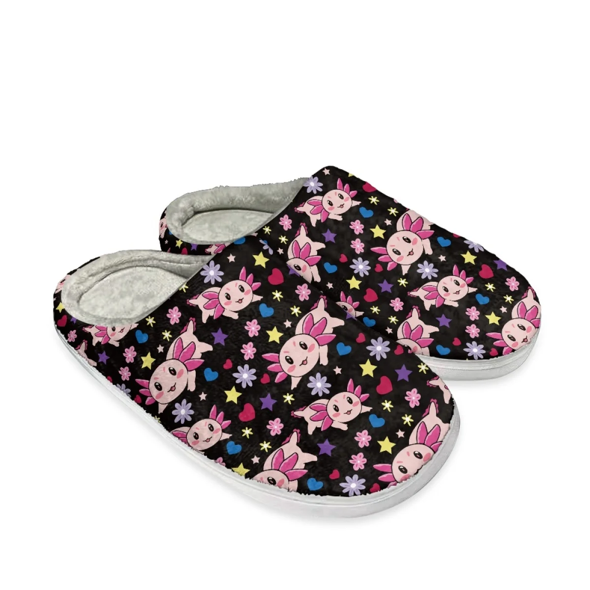 Lovely Newt Pattern Women Home Slippers for Bedroom Casual Cozy Couple Cotton Slipper Autumn Winter Warm Slides Print On Demand