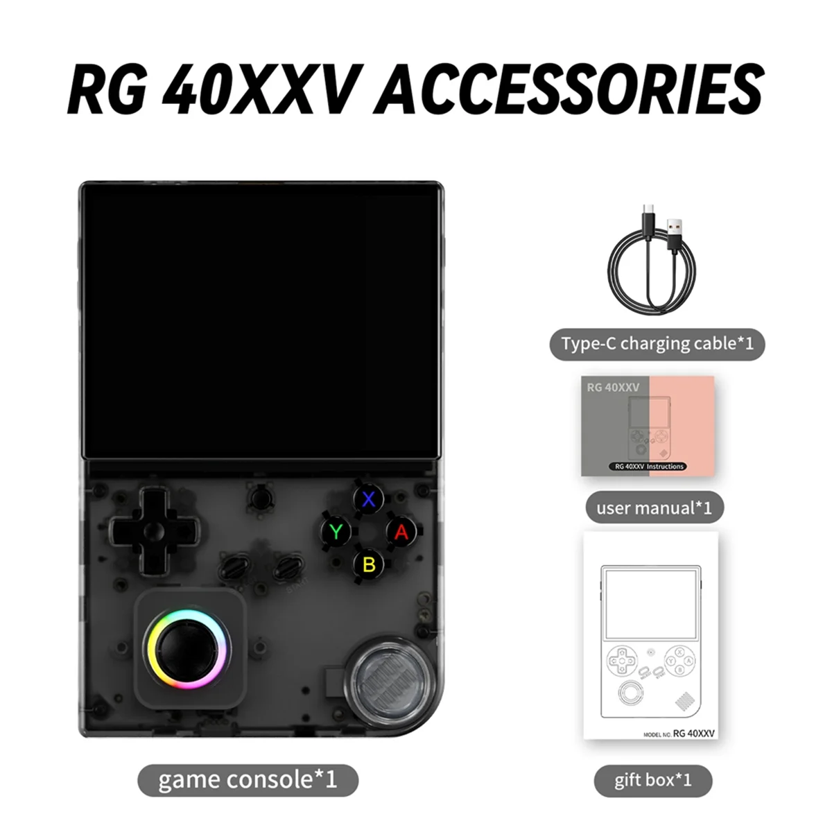 Hot! RG40XXV Retro Handheld Game Console 256G 11000+ Games 64 Bit Linux 4.0inch IPS Screen WIFI RGB Joystick A