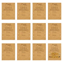 100pcs Friendship Theme Kraft Paper Jewelry Display Cards 2 Styles with Word for Companionship Gift Earrings Necklace Bracelet