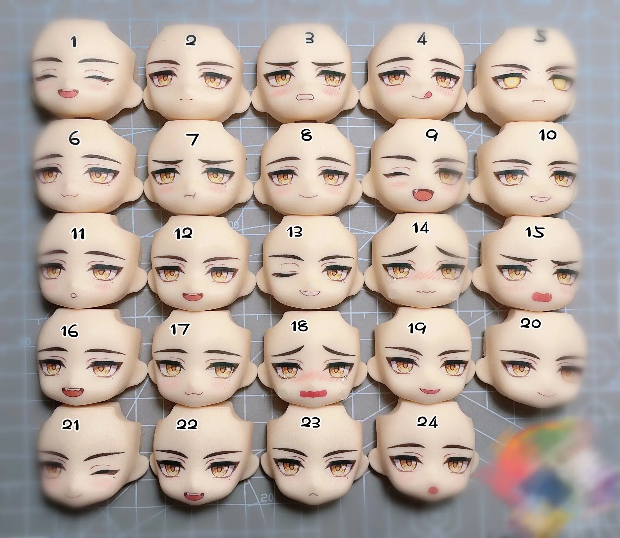 GSC Clay Man Face Honkai: Star Rail Jing Yuan Handmade Water Paste Face Alternate Expression Ob11 Doll Accessories