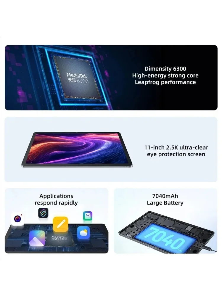 Original CN Lenovo Xiaoxin Pad 11 2025 Tab 128GB 256GB ROM MTK Dimensity 6300 11