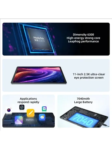 Imagen 2 del producto Original CN Lenovo Xiaoxin Pad 11 2025 Pestaña 128GB 256GB ROM MTK Dimensity 6300 11 ""2.5K Pantalla 7040mAh WIFI Android Pads Tablet