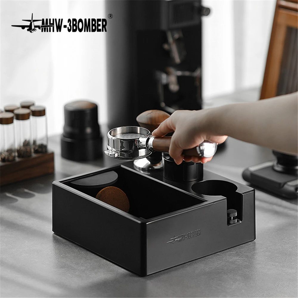 Coffee portafilter Tamper Holder Espresso Tamper Mat Stand ABS Cafe Tools Knock Box Slag Box Coffee Accessories for Barista