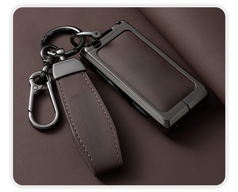 Simple Style Zinc Alloy + Leather Car Remote Key Case Cover Anti Scratch and Wear-resistant For AVATR 11