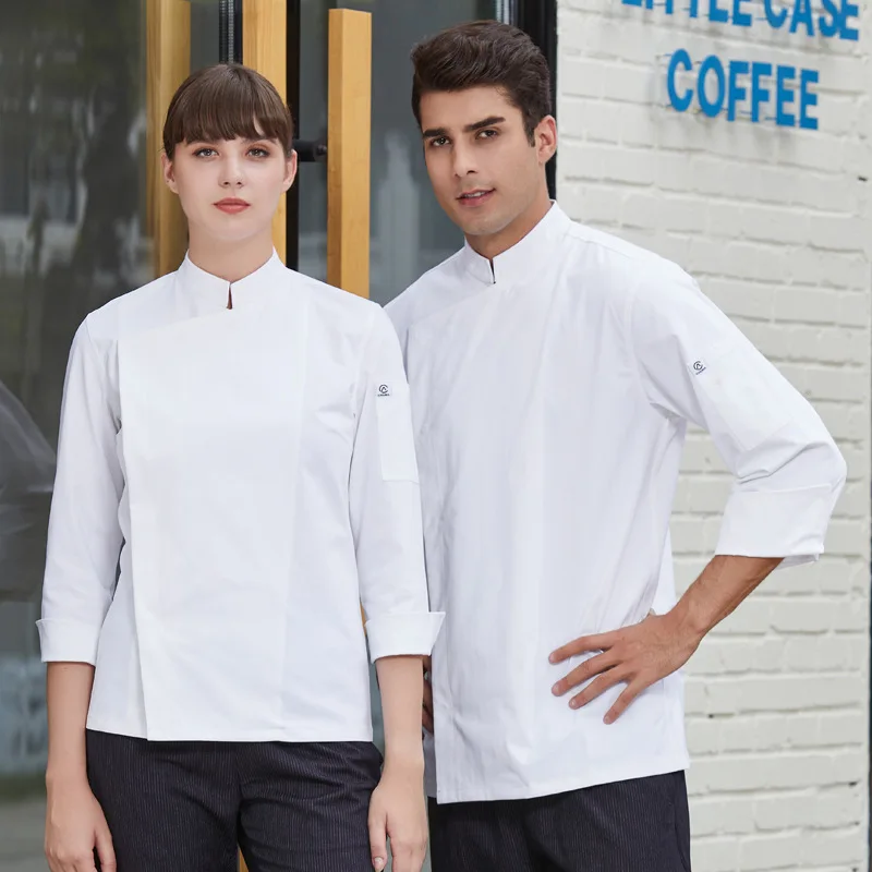 Large Stretch Fabric Autumn and Winter Clothing Restaurant Clothes Kitchen Chef Overalls Hotel Wholesale Uniform