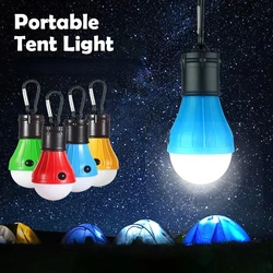 Portable LED Lamp Bulb Outdoor Camping Light Emergency Light Battery Powered Waterproof Hanging Lantern for BBQ Hiking Fishing