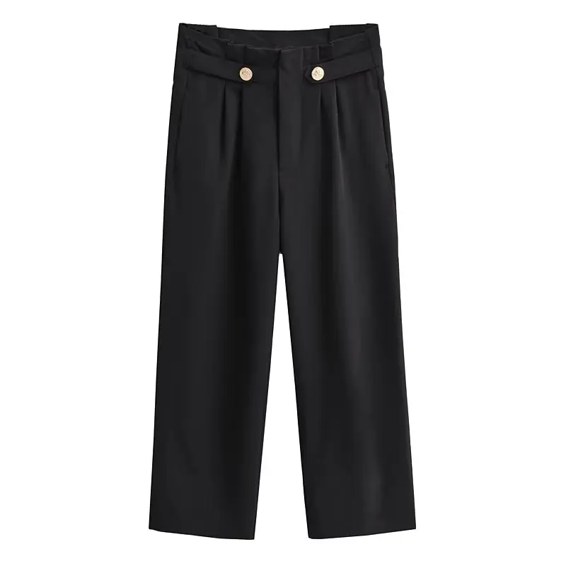 Faionable белый узел, украшенный бумажным мешком, брюки с высокой талией, широкие повседневные брюки для женщин, летнее новое поступление