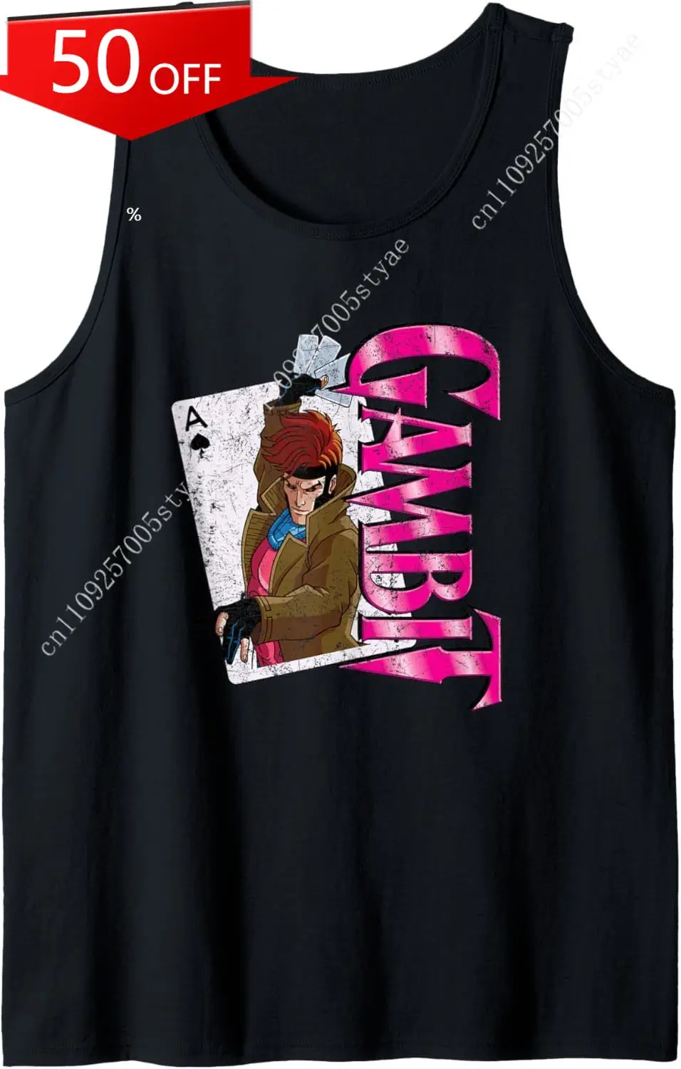 

Marvel X-Men Gambit Card Retro Tank Top