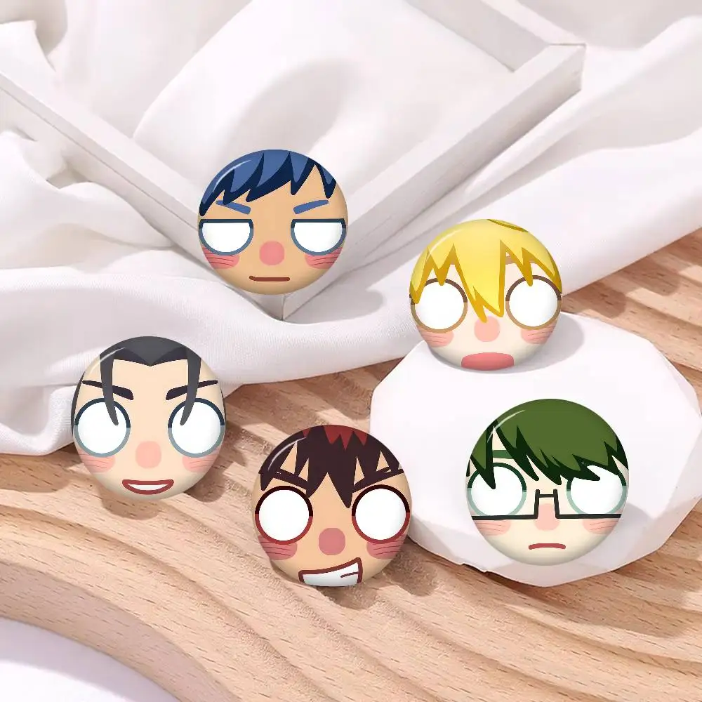 Broches créatives Kuroko's Basketball, visages amusants, badges ronds à clipser, accessoires pour sacs à dos et chapeaux, bijoux, cadeaux