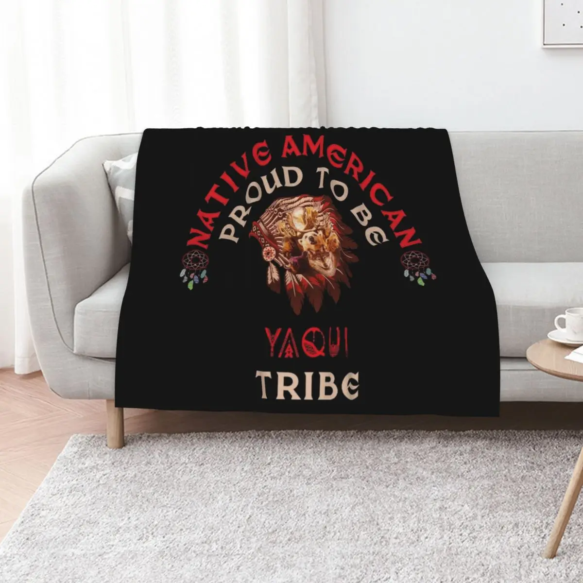 Native American Proud To Be Yaqui Tribe Throw Blanket for sofa Luxury St Shaggy Retros Blankets