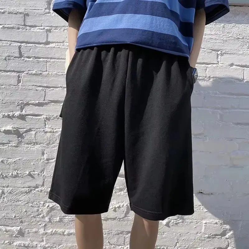 

Летние повседневные мужские свободные широкие брюки прямые Harajuku универсальные трендовые спортивные шорты из высококачественной ткани