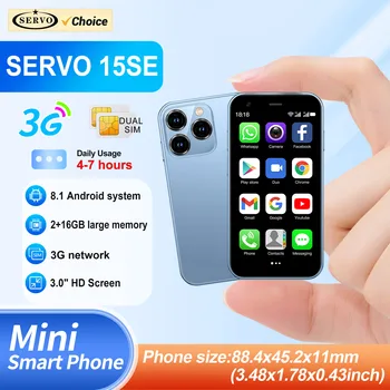 SERVO -Mini Smartphone 15SE, 3G WCDMA, Système Android, WiFi...