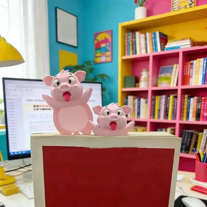 1Pcs Pink Quirky Tongue-Out Bookmark New Cute Little Pig Bookmark Creative Cartoon Page Holder