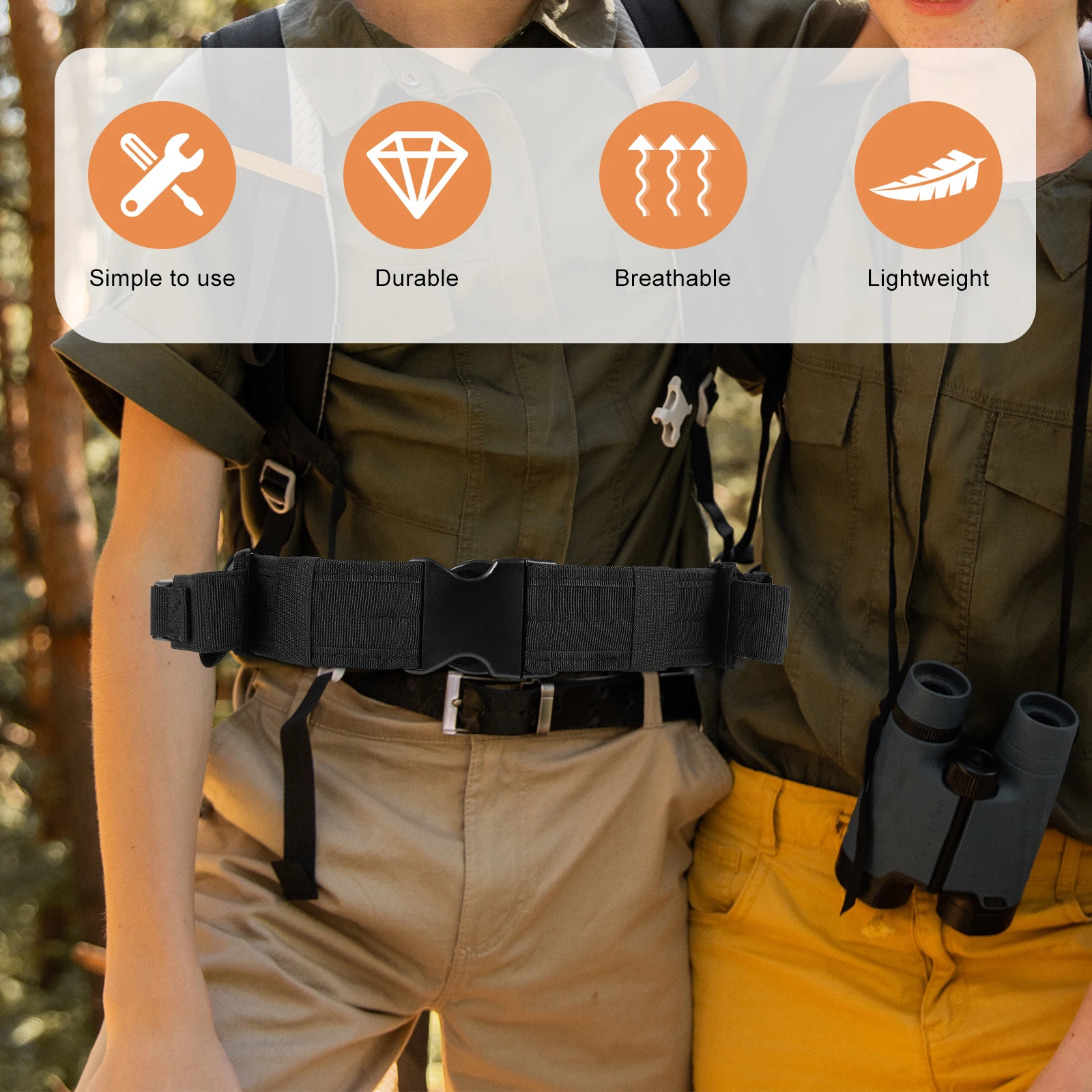 トレーニングウエストベルト-アウトドア-ハンティング-登山-キャンプ-ユーティリティギアベルト-アウトドア用品