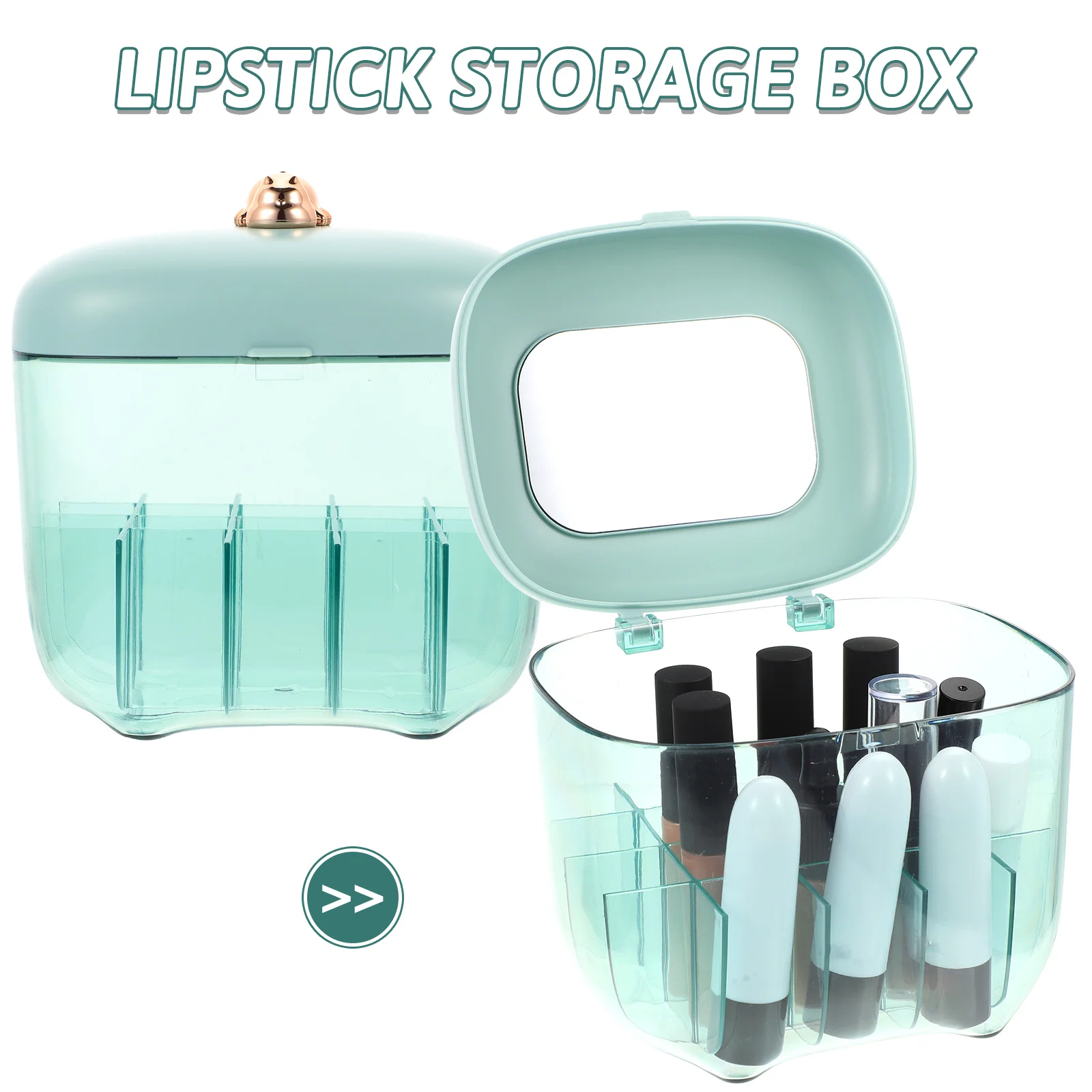 Organizer na szminki Przezroczysty Pojemnik Wielokomorowy Delikatny Stojak Kreatywne Pudełko Ekspozycyjne Dom Sypialnia Biurko Toaletka Przechowywanie