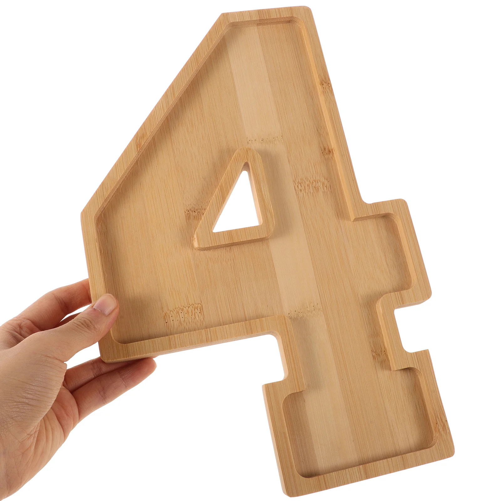 

1 Set Fillable Number 40 Wood Serving Tray Large Capacity Charcuterie Board Birthday Anniversary Decoration Food Platter Kitchen