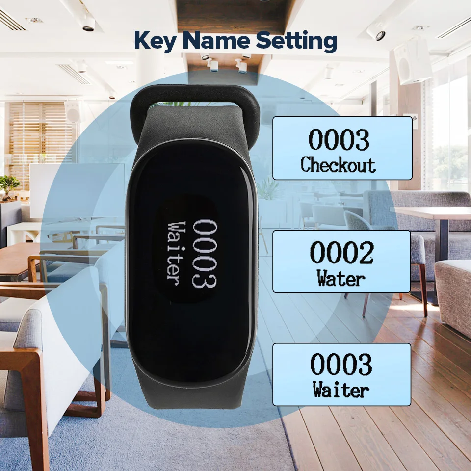 RETEKESS TD154 Küchen-Pager, Kellner-Rufsystem, Restaurant-Pager, 4 wasserdichte Uhrenempfänger, Sender für Kaffee, Bar, Hotel – Detail 6