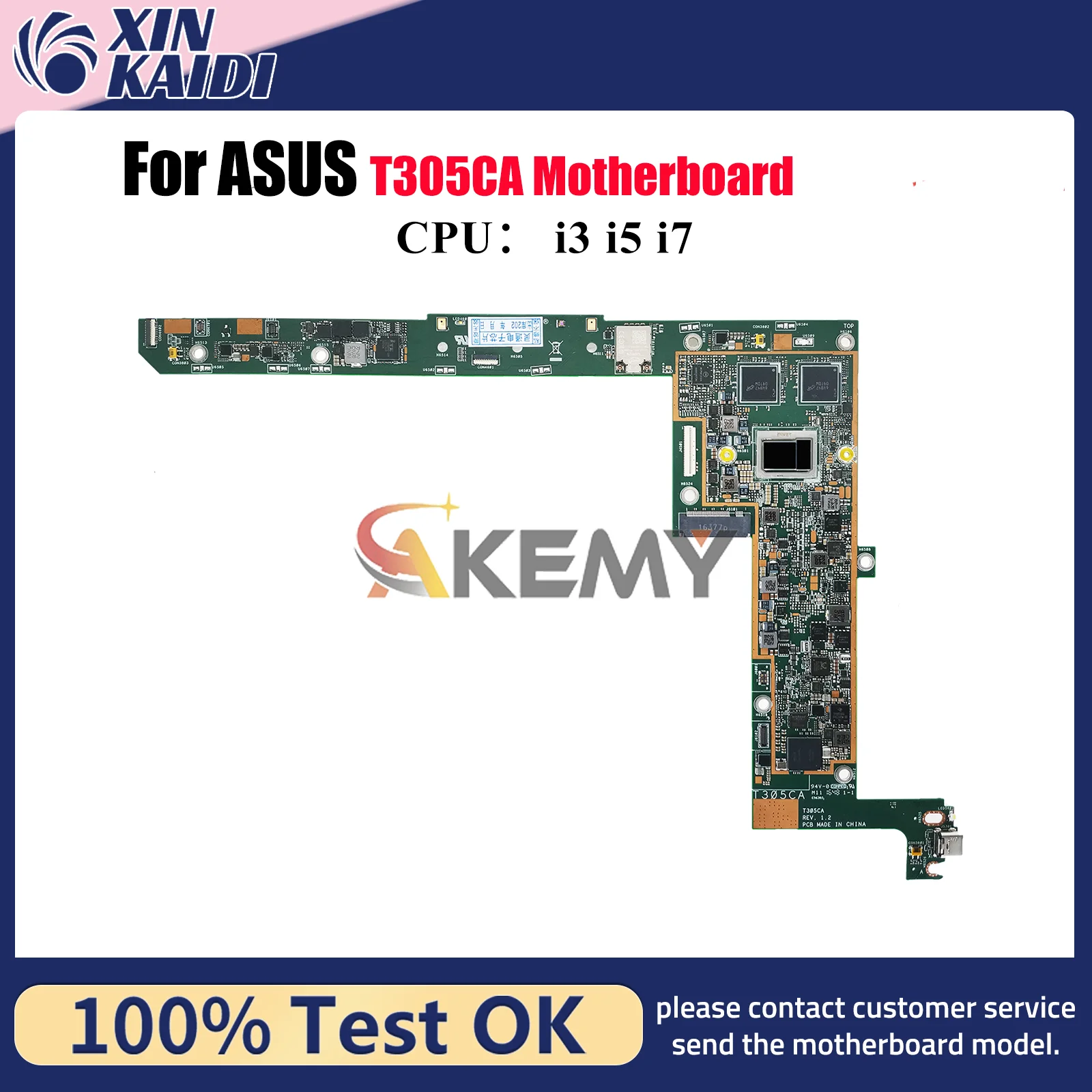 

T305CA Материнская плата для ноутбука ASUS Transformer T305CA T305C Материнская плата для ноутбука с процессором i3 i5 i7 100% тестирование ОК быстрая доставка stk