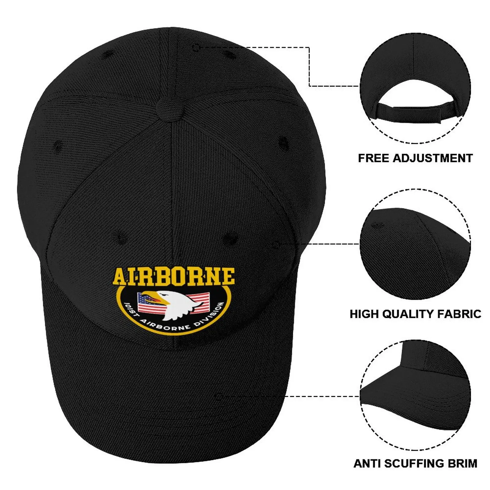 101st Airborne Division / AIRBORNE Baseball Cap western hats party hats Sports Caps Visor Men\'s Hats Women\'s