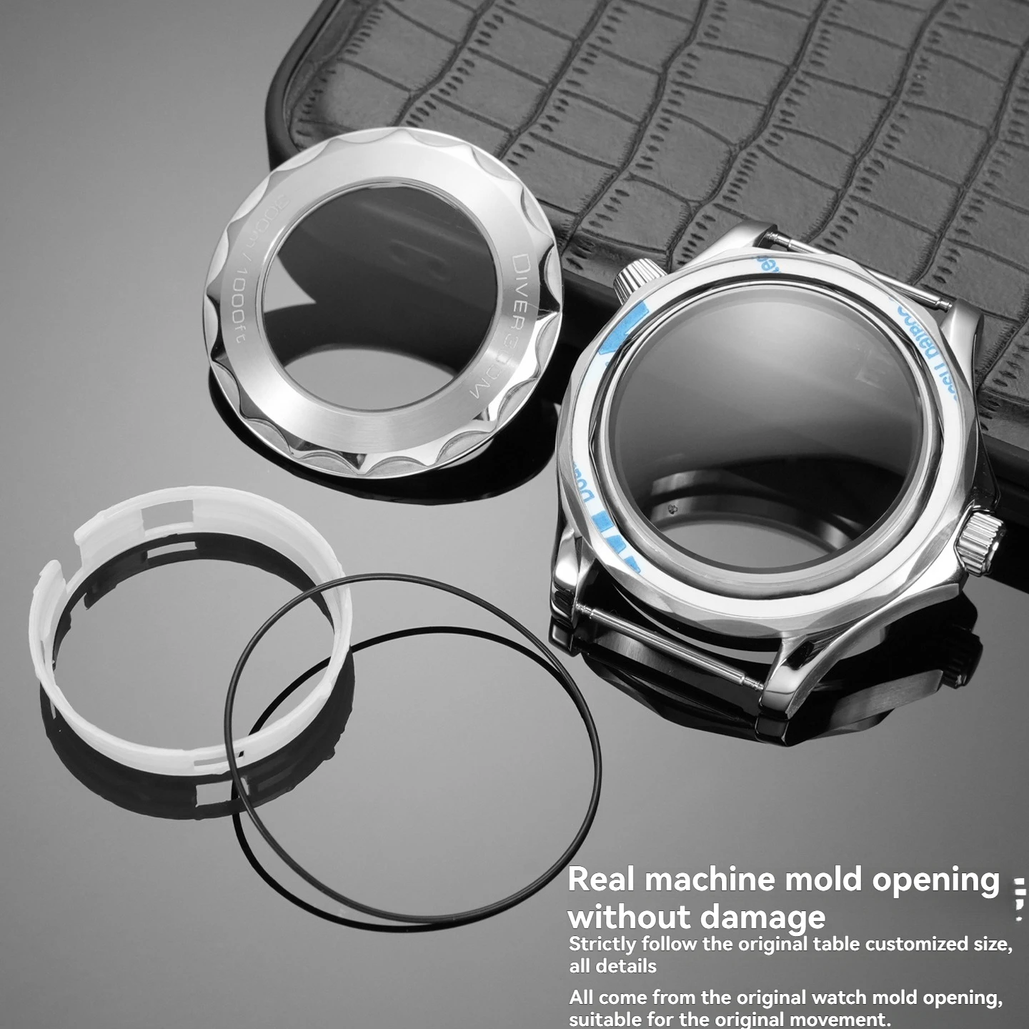 Stainless steel case for Omega Seamaster series with NH35/36 movement, stainless steel watch case accessories, summer new model