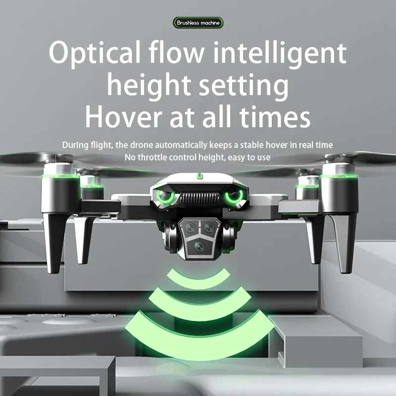 H17 Quadcopter Drone Brushless Flusso Ottico HD Doppia Fotocamera WIFI FPV RC Dron 4K ESC Volo Giocattolo di Controllo Remoto Rilevamento di Gravità