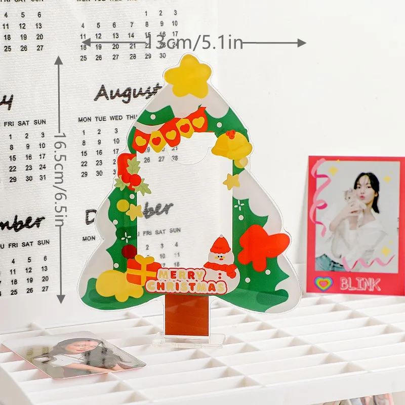Cartão de Natal Display Stand, Brick Stand, Goo Desktop, Proteção Set, Papelaria Armazenamento, 1Pc