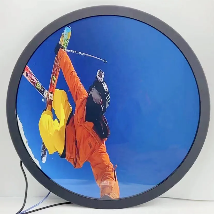 wall mount 23.6 Inch  Round Lcd screen with touch Advertising Media Display Circular TV Screen Billboard Display with android