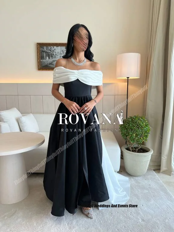 Thinyfull Off Shoulder Arabia Prom Dresses Satin Sleeveless A-line Evening Party Gown Dubai Long Special Occasion Dress