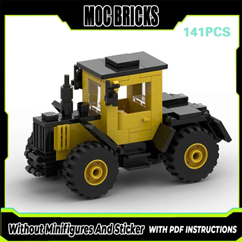 

City Car Model MOC Building Bricks Agricultural Wheel Tractor Modular Technology Gifts Holiday Assemble Children Toys Suit