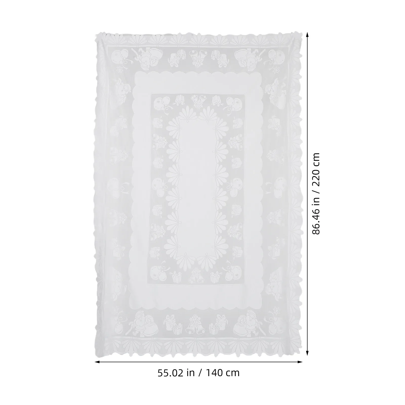 Thickened Christmas Lace Tablecloth Decorative Fabric Dining Room Cover Holiday Festival Party Home Decoration Accessory