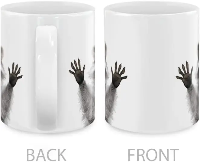 Home Daily Raccoon Printed White Breakfast Drinking Water Coffee Cup Holiday Gift Mug Winter Christmas Milk Cups