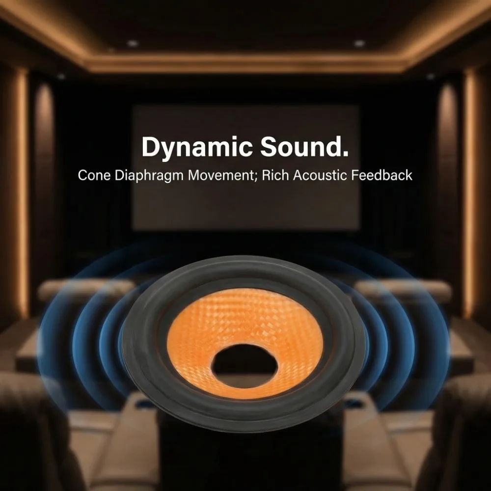 0.8 Inches Inner Diameter Paper Speaker Cone Stretch Dirt Blocking Speaker Drum Paper Cone Drum for 3 Inches Speaker