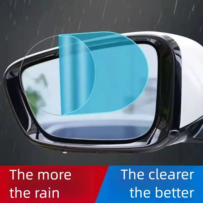 

2Pcs Car Rearview Mirror Film Side Window Rainproof Clear Film Anti Fog Window Mirror Protective Sticker Car Accessories