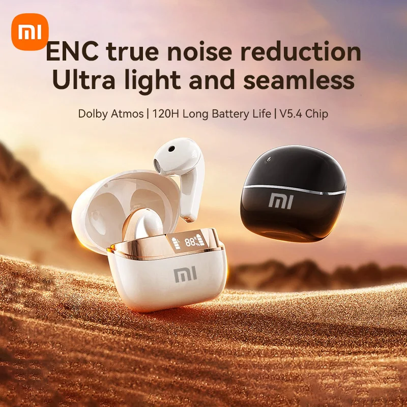 XIAOMI Q13 Bluetooth5.4 Headset True Wireless Earphone ENC Noise Cancelling Sport Gaming Headphone LED Digital Display Earbuds