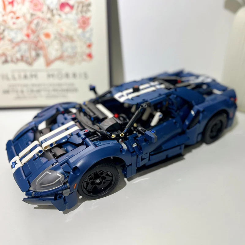 1466pcs Ford GT Sports Car Building Blocks Model Racing Vehicle Assemble Bricks Toys for Kids Adult Gift Compatible 42154