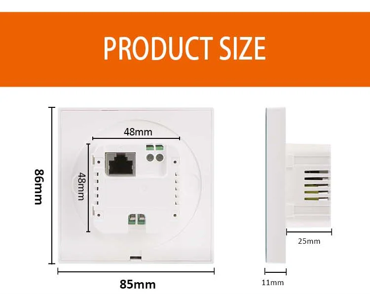 Tuya Interruptores Inteligentes Do Toque, Controle Remoto WiFi, Android, Zigoption, 4"