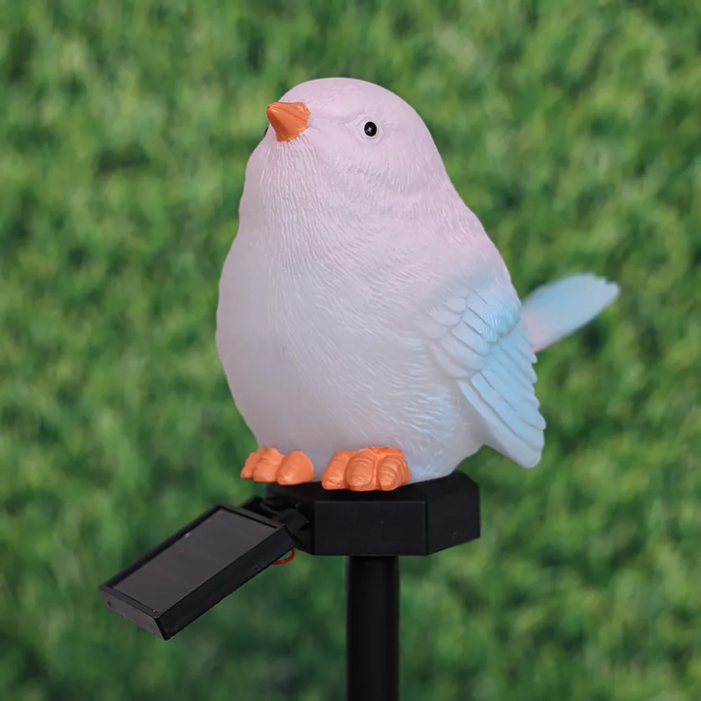 Waterproof Solar LED Bird Stake Light Auto On/Off Light Sensing Solar Powered Garden Light Sealed Structure Delicate Bird Shape